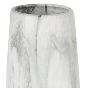 HomeRoots 40" White Faux Marble Tapered Ceramic Floor Vase – Elegant Home Accent for Modern Décor and Gifts 576740