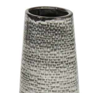 HomeRoots 39" Elegant Black and Gray Ombre Tapered Ceramic Floor Vase - Modern Rustic Home Decor Accent Piece 576741