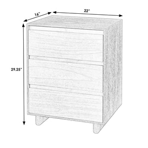 Butler Specialty Halmstad Elegant Wood Panel Nightstand With 3 Drawers For Stylish Bedroom Storage Solutions Black Mdf,Mindi Wood And Mindi Veneers 5767432-butler