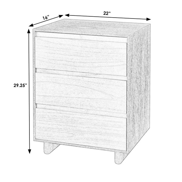 Butler Specialty Halmstad Elegant Wood Panel Nightstand With 3 Drawers For Stylish Bedroom Storage Solutions Black Mdf,Mindi Wood And Mindi Veneers 5767432-butler