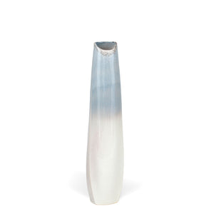 HomeRoots 40" Blue Ombre Ceramic Floor Vase - Coastal Home Accent for Chic Interiors & Floral Displays 576745