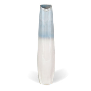 HomeRoots 47" Blue Ombre Ceramic Floor Vase - Coastal Decor for Fresh Flowers, Dried Botanicals & Unique Styling 576746