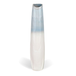 HomeRoots 47" Blue Ombre Ceramic Floor Vase - Coastal Decor for Fresh Flowers, Dried Botanicals & Unique Styling 576746