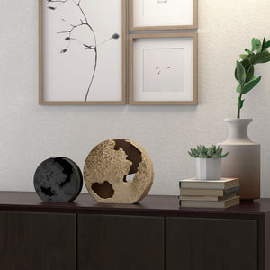 Homeroots 8" Black Hammered Round Aluminum Table Vase - Stylish Centerpiece For Modern Home Decor & Accent  Aluminum 576747