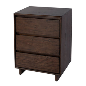 Butler Specialty Butler Halmstad 22" Rectangular Wood Nightstand With 3 Drawers – Scandinavian Minimalist Design Brown Mdf,Mindi Wood And Mindi Veneers 5767497-butler