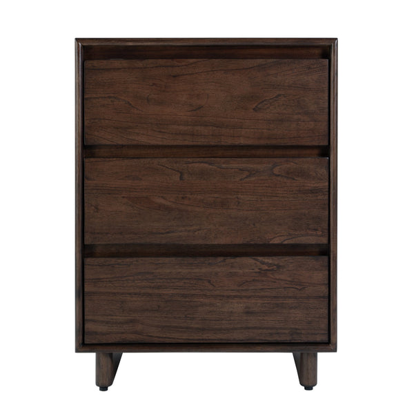 Butler Specialty Butler Halmstad 22" Rectangular Wood Nightstand With 3 Drawers – Scandinavian Minimalist Design Brown Mdf,Mindi Wood And Mindi Veneers 5767497-butler