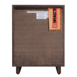 Butler Specialty Butler Halmstad 22" Rectangular Wood Nightstand With 3 Drawers – Scandinavian Minimalist Design Brown Mdf,Mindi Wood And Mindi Veneers 5767497-butler