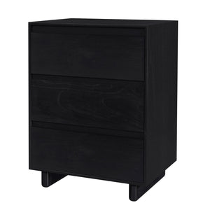 Butler Specialty Butler Halmstad 22” W Stylish Black Wood Nightstand With 3 Easy-pull Drawers For Minimalist Storage Black Mdf,Mindi Wood And Mindi Veneers 5767498-butler