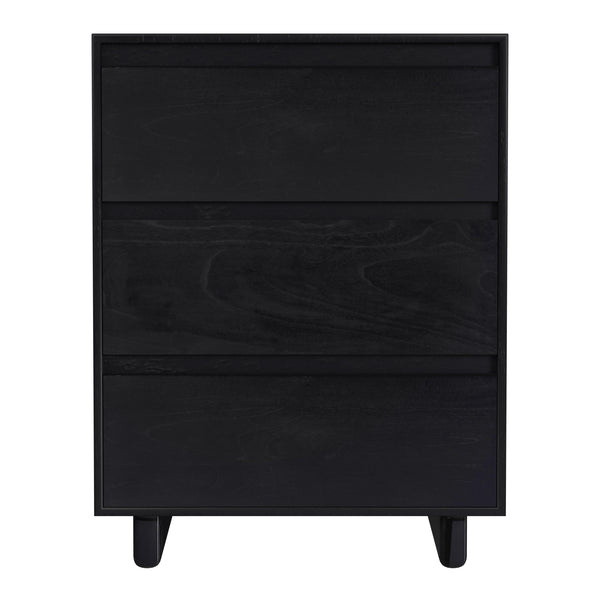 Butler Specialty Butler Halmstad 22” W Stylish Black Wood Nightstand With 3 Easy-pull Drawers For Minimalist Storage Black Mdf,Mindi Wood And Mindi Veneers 5767498-butler