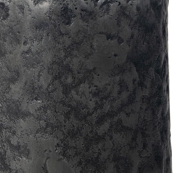 Homeroots 14" Gray Hammered Cylinder Aluminum Table Vase - Modern Decor Accent For Stunning Home Interiors  Aluminum 576752