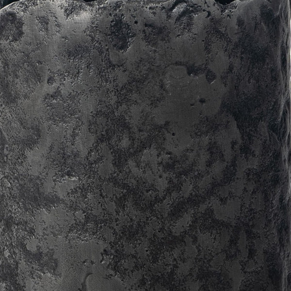 Homeroots 14" Gray Hammered Cylinder Aluminum Table Vase - Modern Decor Accent For Stunning Home Interiors  Aluminum 576752