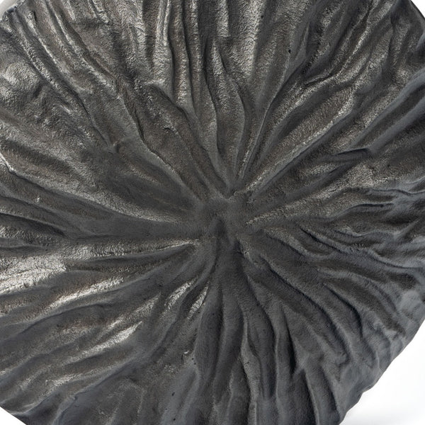 Homeroots 10" Gray Abstract Aluminum Table Vase – Modern Design For Chic Home Decor & Floral Arrangements  Aluminum 576755