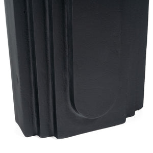 Homeroots 12" Black Geometric Aluminum Table Vase - Modern Home Decor Centerpiece For Flowers & Art Display  Aluminum 576759