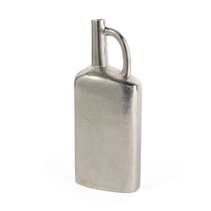 Homeroots 14" Silver Aluminum Jug Table Vase - Elegant Distressed Design For Stylish Home Decor & Centerpiece  Aluminum 576763