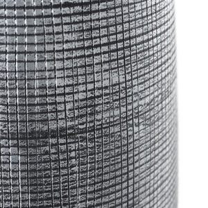 HomeRoots 49" Silver Ceramic Cylinder Floor Vase - Modern Home Decor Accent for Elegant Floral Arrangements 576770