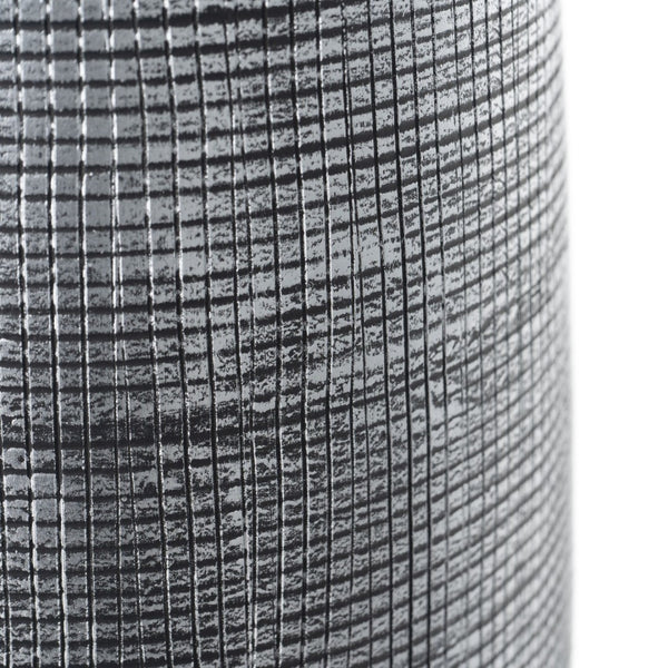HomeRoots 49" Silver Ceramic Cylinder Floor Vase - Modern Home Decor Accent for Elegant Floral Arrangements 576770