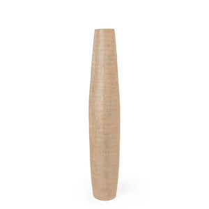 HomeRoots 40" Gold Geometric Cylinder Ceramic Floor Vase - Modern Rustic Decor for Stylish Interiors & Gifts 576771