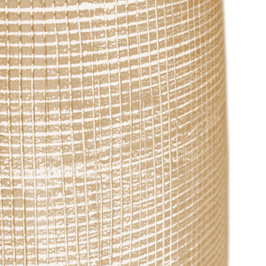 HomeRoots 40" Gold Geometric Cylinder Ceramic Floor Vase - Modern Rustic Decor for Stylish Interiors & Gifts 576771