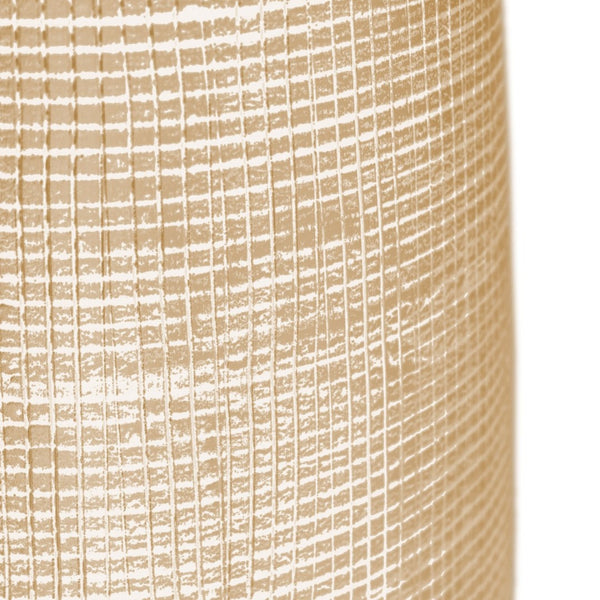 HomeRoots 40" Gold Geometric Cylinder Ceramic Floor Vase - Modern Rustic Decor for Stylish Interiors & Gifts 576771