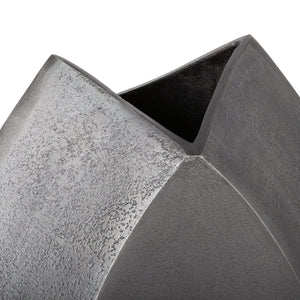 Homeroots 12" Black Aluminum Table Vase - Stylish Distressed Finish For Modern Home Decor & Elegant Displays  Aluminum 576774