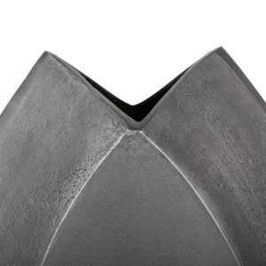 Homeroots 12" Black Aluminum Table Vase - Stylish Distressed Finish For Modern Home Decor & Elegant Displays  Aluminum 576774