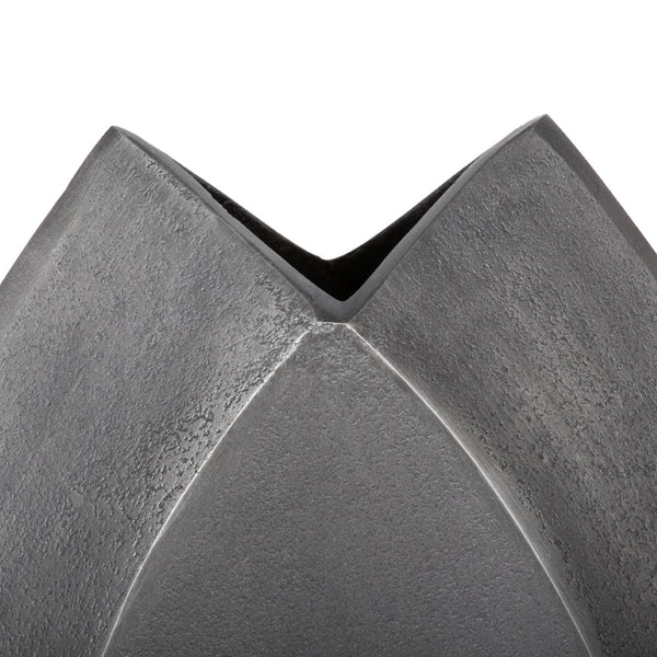 Homeroots 12" Black Aluminum Table Vase - Stylish Distressed Finish For Modern Home Decor & Elegant Displays  Aluminum 576774