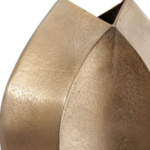HomeRoots 14" Gold Aluminum Table Vase - Elegant Home Decor for Fresh Flowers, Minimalist Design & Versatile Style 576775