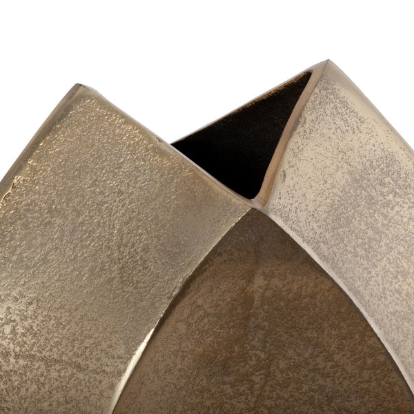 HomeRoots 14" Gold Aluminum Table Vase - Elegant Home Decor for Fresh Flowers, Minimalist Design & Versatile Style 576775