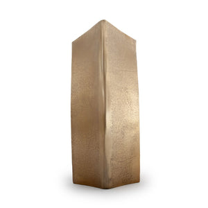 HomeRoots 14" Gold Aluminum Table Vase - Elegant Home Decor for Fresh Flowers, Minimalist Design & Versatile Style 576775