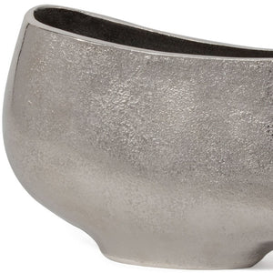 Homeroots 7" Nickel Aluminum Table Vase - Elegant Modern Centerpiece With Distressed Finish For Any Décor  Aluminum 576779