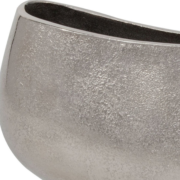 Homeroots 7" Nickel Aluminum Table Vase - Elegant Modern Centerpiece With Distressed Finish For Any Décor  Aluminum 576779