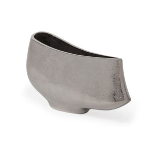 Homeroots 7" Nickel Aluminum Table Vase - Elegant Modern Centerpiece With Distressed Finish For Any Décor  Aluminum 576779