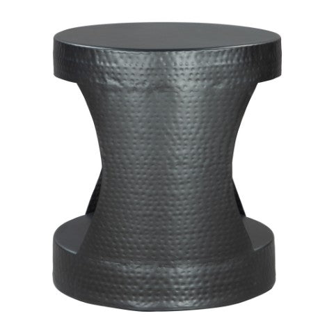 Homeroots 20" Black Iron Round Floor Shelf End Table - Stylish, Versatile Design For Living Room Or Entryway Use   576790