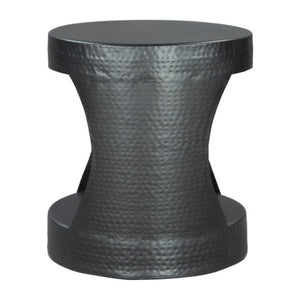 Homeroots 20" Black Iron Round Floor Shelf End Table - Stylish, Versatile Design For Living Room Or Entryway Use   576790