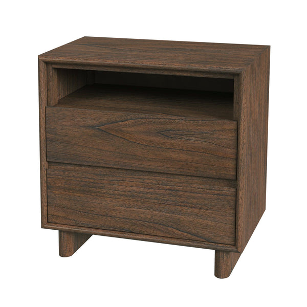 Butler Specialty Halmstad Elegant Wood Panel Nightstand With 3 Drawers For Stylish Bedroom Storage Solutions Brown Mdf,Mindi Solids,Mindi Veneer 5768188-butler