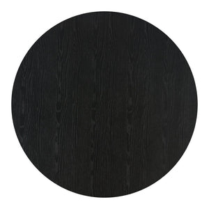HomeRoots 32" Round Drum Coffee Table in Black & Walnut – Stylish, Modern Accent for Any Living Space! 576841