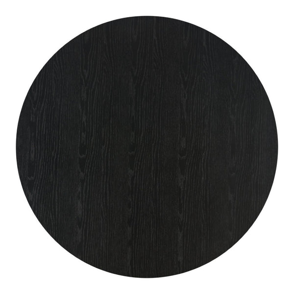 HomeRoots 32" Round Drum Coffee Table in Black & Walnut – Stylish, Modern Accent for Any Living Space! 576841
