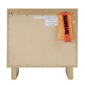 Butler Specialty Halmstad Elegant Wood Panel Nightstand With 3 Drawers For Stylish Bedroom Storage Solutions Light Brown Mdf,Mindi Solids,Mindi Veneer 5768488-butler