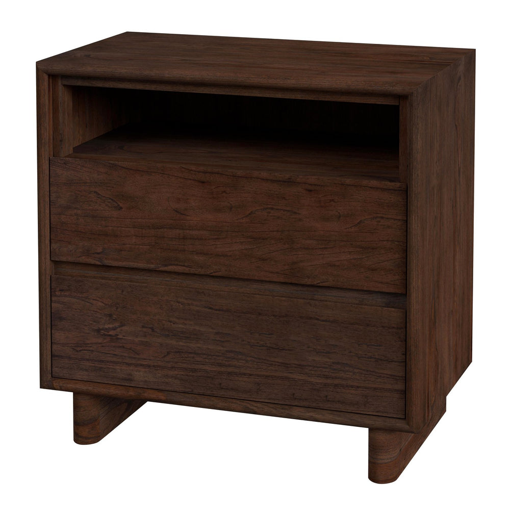 Butler Specialty Butler Halmstad 24" Wood Panel Nightstand With 2 Drawers & Open Storage - Scandinavian Elegance Brown Mdf,Mindi Solids,Mindi Veneer 5768497-butler