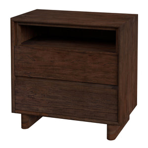 Butler Specialty Butler Halmstad 24" Wood Panel Nightstand With 2 Drawers & Open Storage - Scandinavian Elegance Brown Mdf,Mindi Solids,Mindi Veneer 5768497-butler