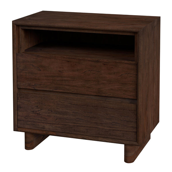 Butler Specialty Butler Halmstad 24" Wood Panel Nightstand With 2 Drawers & Open Storage - Scandinavian Elegance Brown Mdf,Mindi Solids,Mindi Veneer 5768497-butler