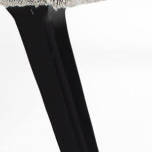 HomeRoots 32" Stylish Gray and Black Tufted Boucle Lounge Chair - Mid-Century Accent for Cozy Spaces! 576851