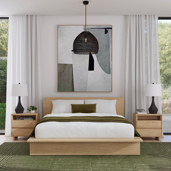 Butler Specialty Halmstad Wood Platform King Bed - Timeless Scandinavian Design With Modern Rustic Appeal Light Brown Mindi Wood,Mdf,Mindi Veneer 5769488-butler