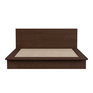 Butler Specialty Butler Halmstad King Bed - Sleek Scandinavian Platform Design With Integrated Headboard, Brown Finish Brown Mindi Wood,Mdf,Mindi Veneer 5769497-butler