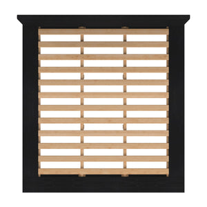 Butler Specialty Butler Halmstad King Bed – Minimalist Wood Platform Frame With Integrated Headboard In Black Finish Black Mindi Wood,Mdf,Mindi Veneer 5769498-butler