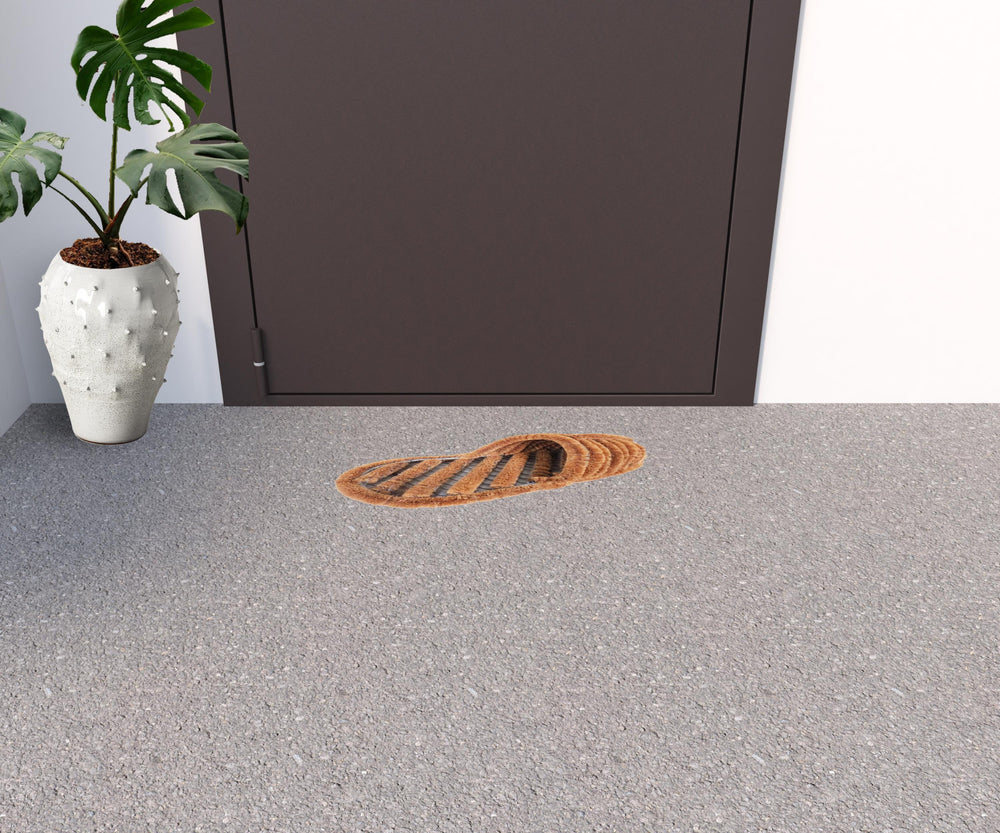 Homeroots 8" X 19" Brown Coir Outdoor Boot Scraper   576970