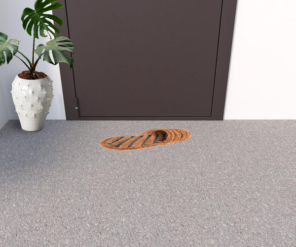 Homeroots 8" X 19" Brown Coir Outdoor Boot Scraper   576970