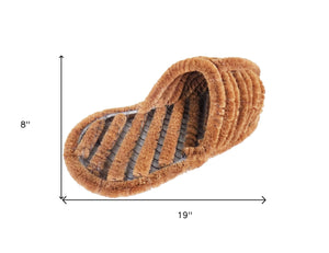 Homeroots 8" X 19" Brown Coir Outdoor Boot Scraper   576970