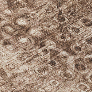 Homeroots 3' Blue Ikat Washable Area Rug - Stylish Indoor Outdoor Design, Stain Resistant, Durable & Versatile 8' X 10' Polyester 576986