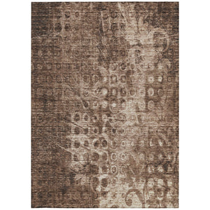 Homeroots 3' Blue Ikat Washable Area Rug - Stylish Indoor Outdoor Design, Stain Resistant, Durable & Versatile 10' X 14' Polyester 576988